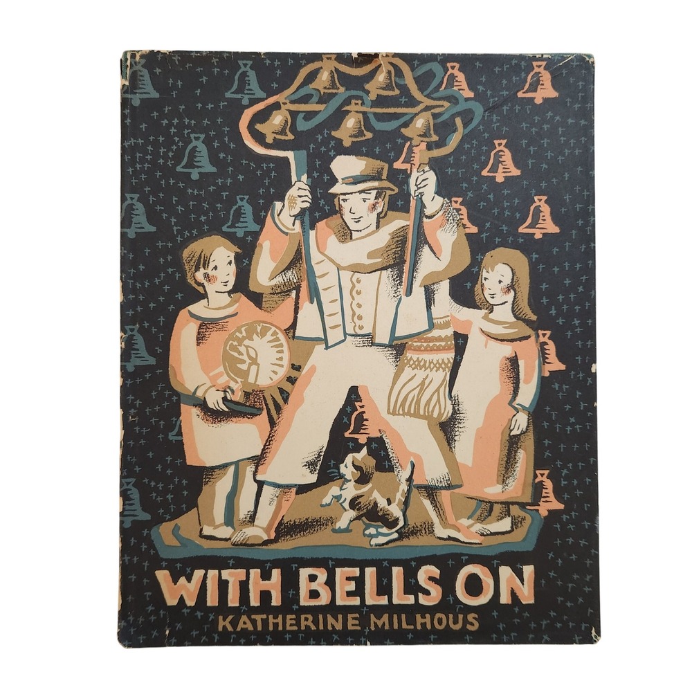 With Bells‎ On Katherine Milhous Childrens Book 1955 Vintage Christmas